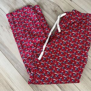Vineyard Vines Woody & Ski Whale Lounge pajama Pants Calypso Red Size XS